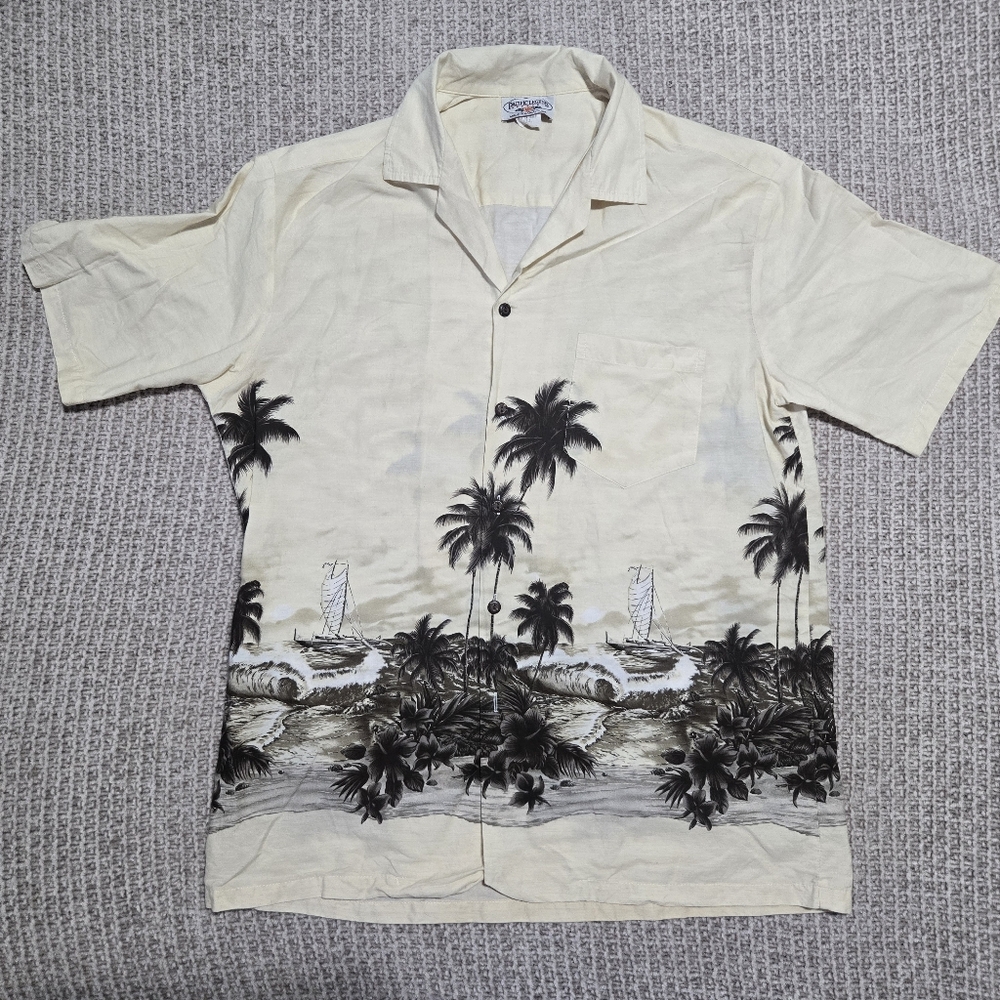 Pacific Legend Hawaiian Men's Shirt Size Large Made In Hawaii USA Aloha